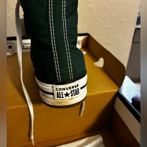 Converse Dark Green High-Top Sneakers - Picture 3 of 6